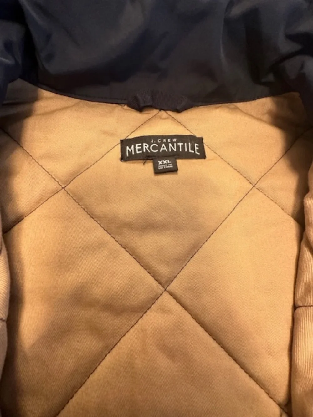 J. CREW XXL Men's Mercantile Outerwear Full-Zip Quilted Vest Navy Blue